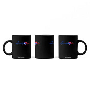 Puerto Rico Flag Coffee Mug Heartbeat EKG Pulse Boricua Pride Summer Beach TS10 Print Your Wear