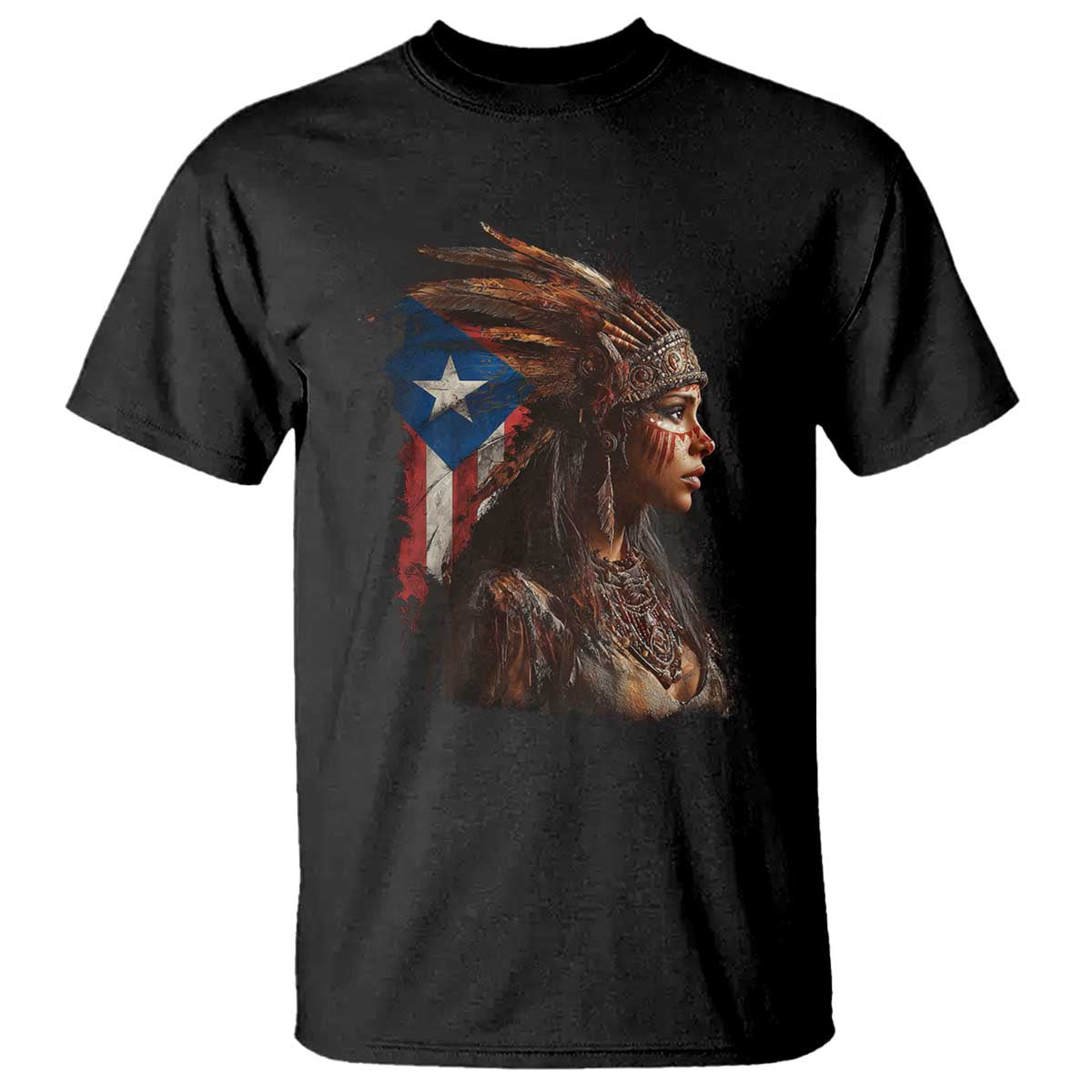 Puerto Rico Taino Warrior Woman T Shirt Boricua Pride TS10 Black Print Your Wear