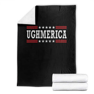 Ughmerica Anti 4th of July Throw Blanket TS10 Black Print Your Wear