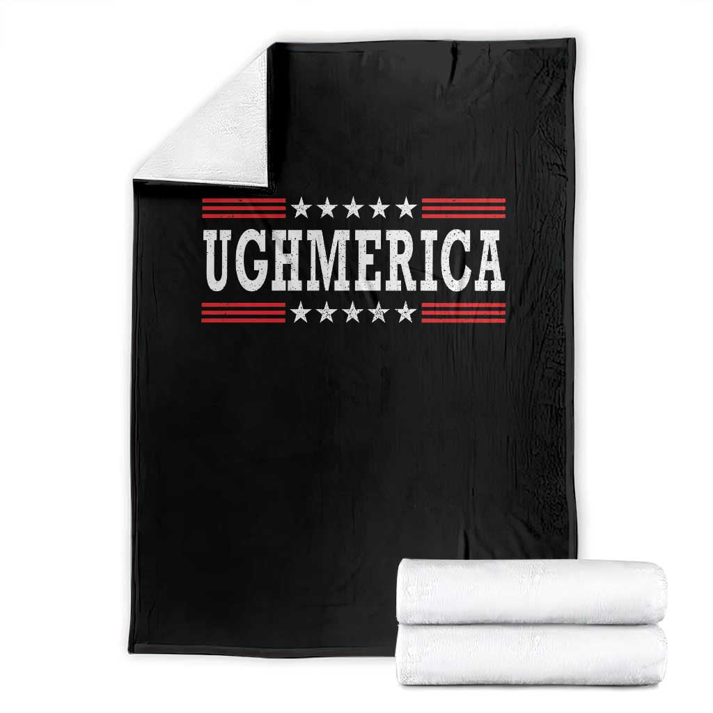 Ughmerica Anti 4th of July Throw Blanket TS10 Black Print Your Wear