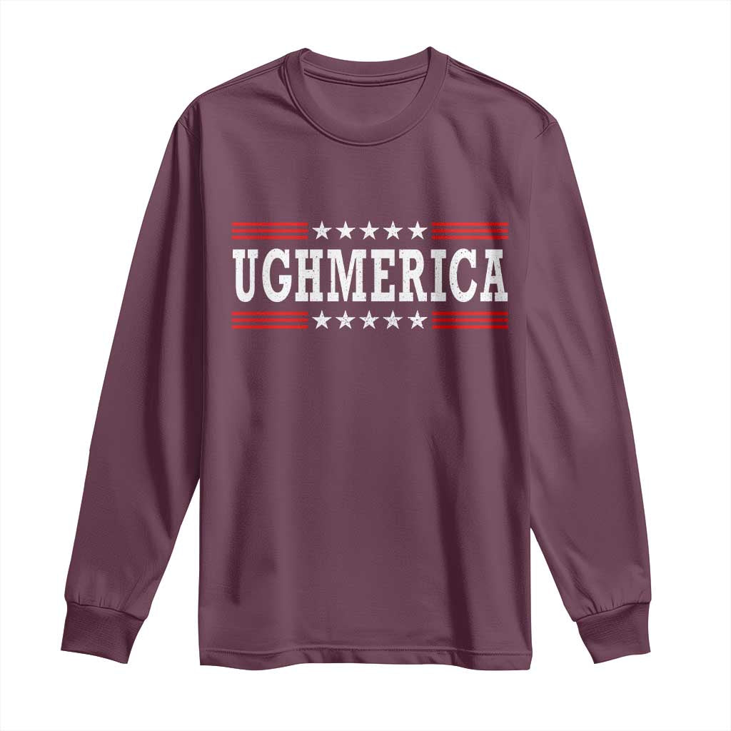 Ughmerica Anti 4th of July Long Sleeve Shirt TS10 Maroon Print Your Wear
