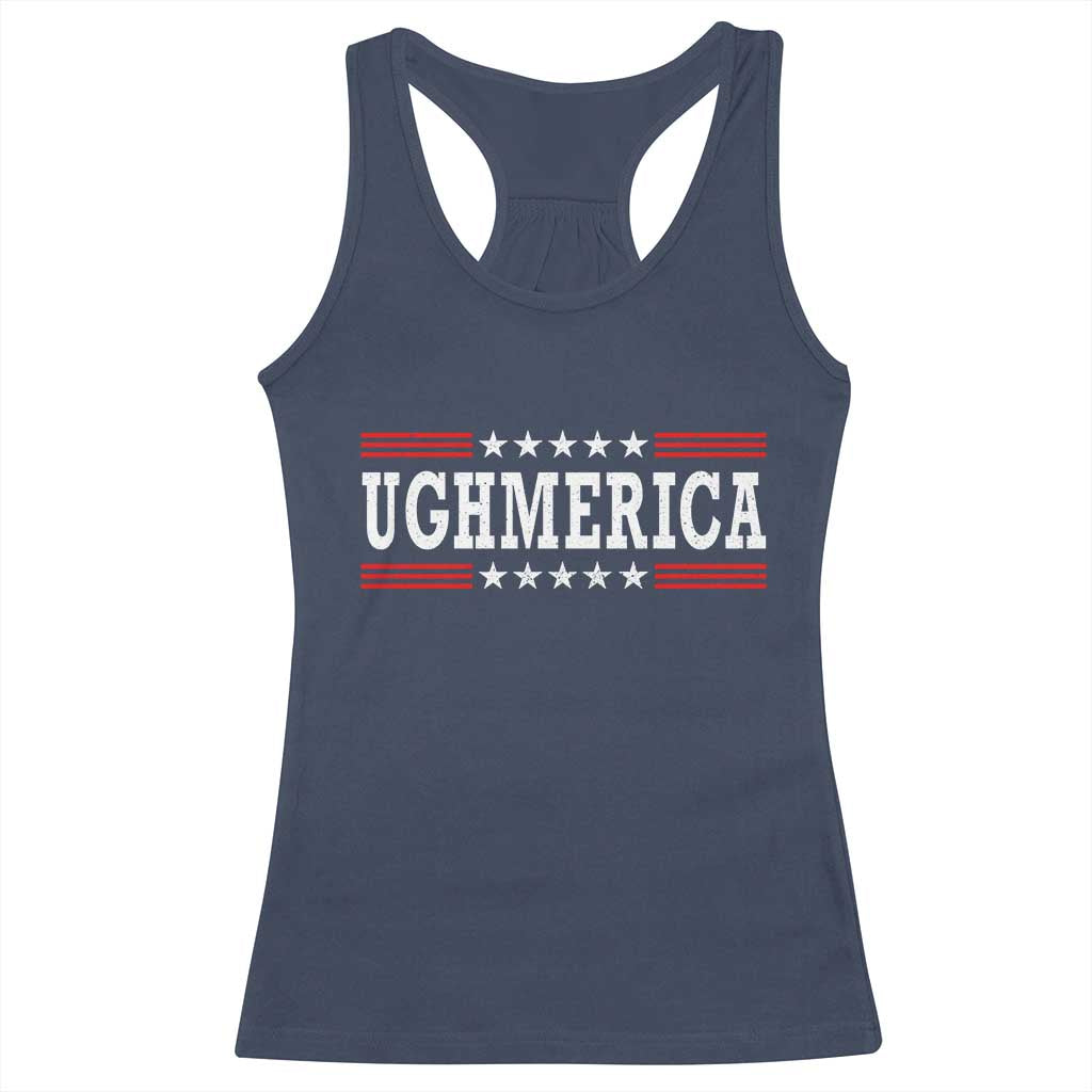 Ughmerica Anti 4th of July Racerback Tank Top TS10 Navy Print Your Wear