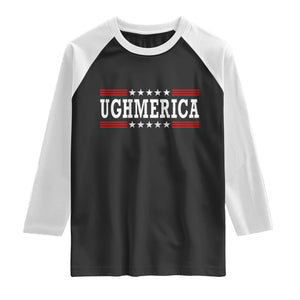 Ughmerica Anti 4th of July Raglan Shirt TS10 Black White Print Your Wear