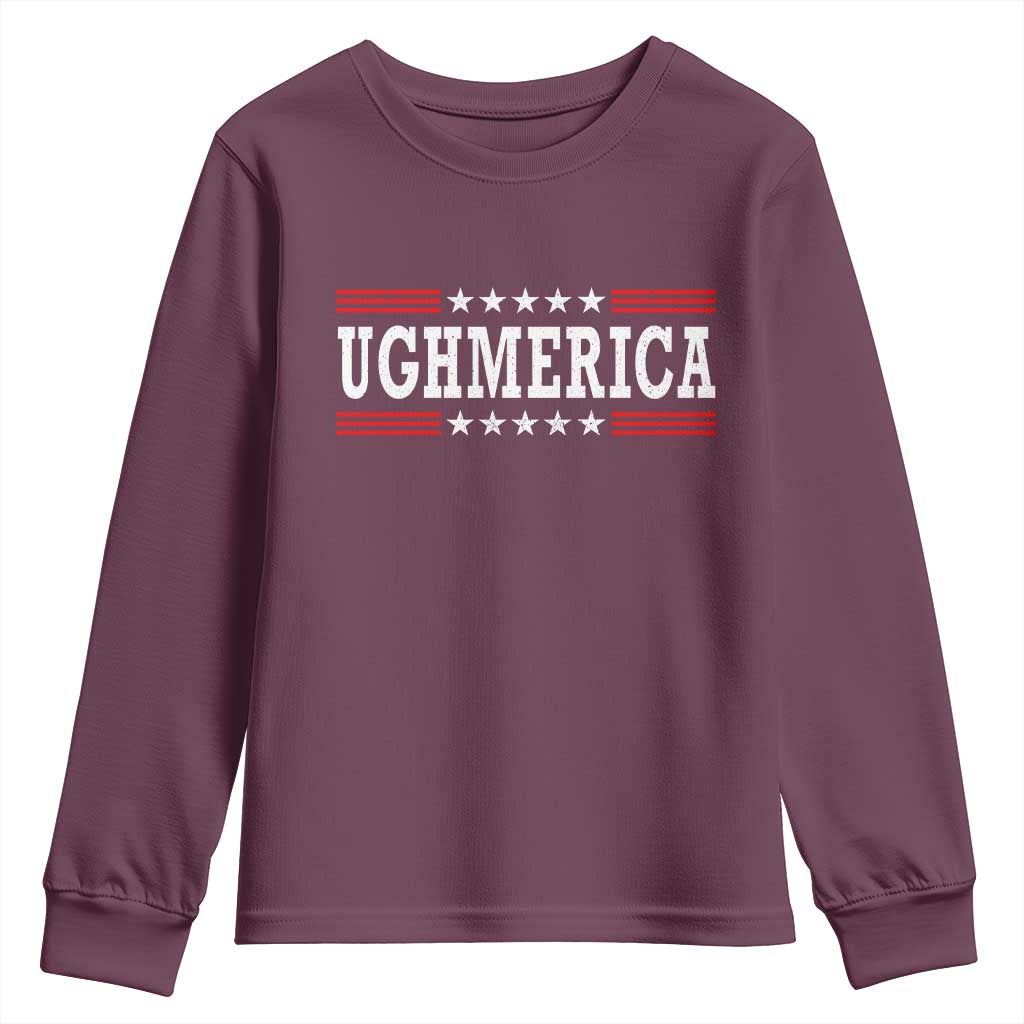 Ughmerica Anti 4th of July Youth Sweatshirt TS10 Maroon Print Your Wear