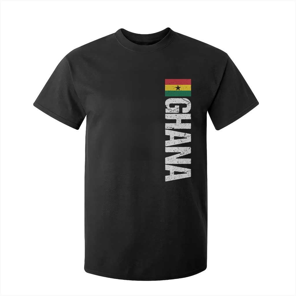 Distressed Ghana Flag T Shirt For Kid Vintage Ghanese Flag Africa Ghanaian Heritage TS10 Black Print Your Wear