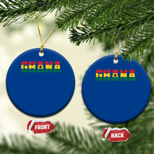 Ghana Flag Ceramic Ornament Varsity Lettering Design Ghanaian Pride Heritage Graphic TS10 1pc Blue Print Your Wear