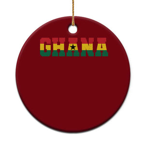 Ghana Flag Ceramic Ornament Varsity Lettering Design Ghanaian Pride Heritage Graphic TS10 1pc Red Print Your Wear