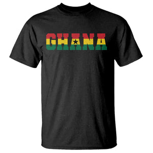 Ghana Flag T Shirt Varsity Lettering Design Ghanaian Pride Heritage Graphic TS10 Black Print Your Wear