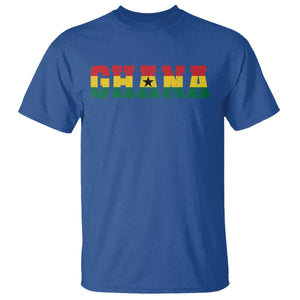 Ghana Flag T Shirt Varsity Lettering Design Ghanaian Pride Heritage Graphic TS10 Royal Blue Print Your Wear