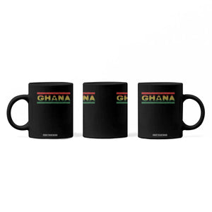 Retro Ghana Flag Coffee Mug Vintage Ghanaian Pride Ghanese Roots Heritage Graphic TS10 Print Your Wear