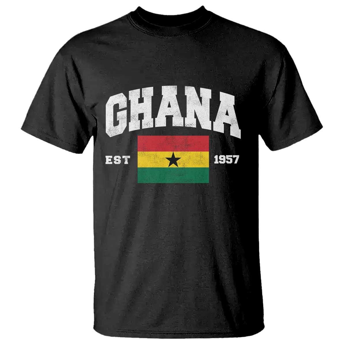 Ghana Est 1957 Ghanaian Flag Independence Day T Shirt Ghanaian Heritage Pride TS10 Black Print Your Wear