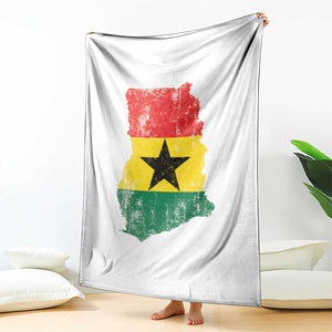 Vintage Ghana Map Flag Throw Blanket Distressed Proud Ghanaian Heritage African Pride TS10 Print Your Wear