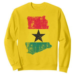 Vintage Ghana Map Flag Sweatshirt Distressed Proud Ghanaian Heritage African Pride TS10 Daisy Print Your Wear