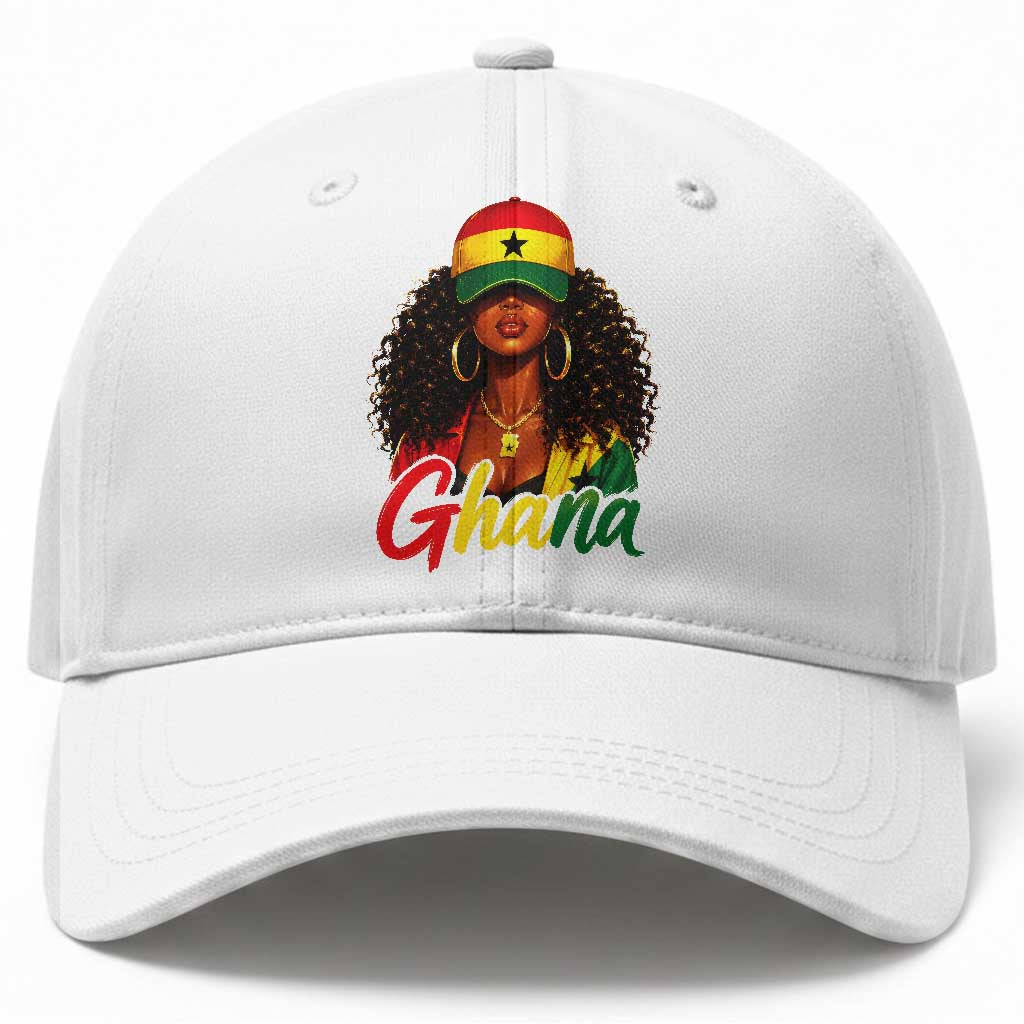 Ghanaian Princess Ghana Flag Melanin Baseball Cap Black Girls TS10 Print Your Wear