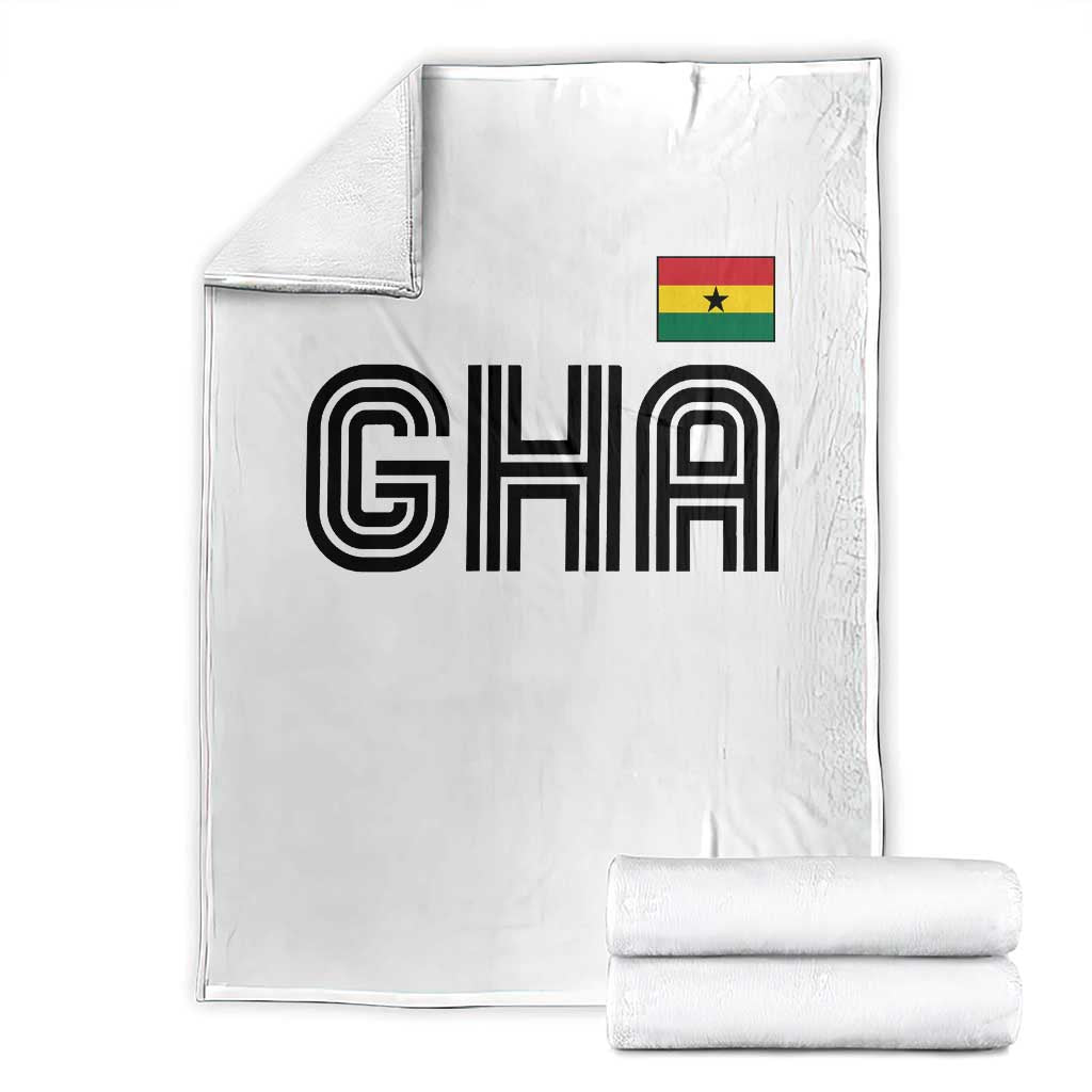 Proud Ghanaian Throw Blanket Minimalist Ghana Typography Design Ghana Flag TS10 White Print Your Wear