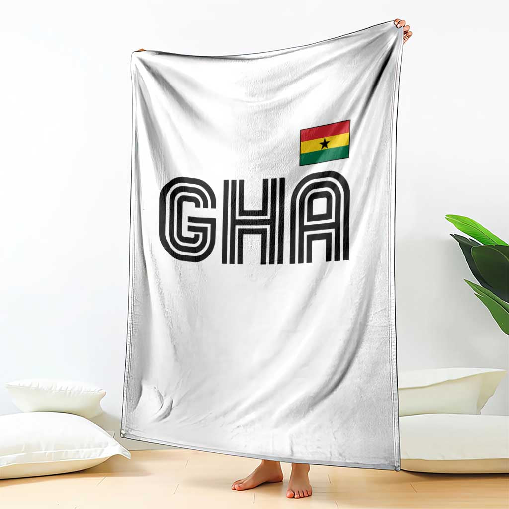 Proud Ghanaian Throw Blanket Minimalist Ghana Typography Design Ghana Flag TS10 Print Your Wear