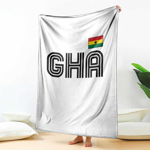 Proud Ghanaian Throw Blanket Minimalist Ghana Typography Design Ghana Flag TS10 Print Your Wear