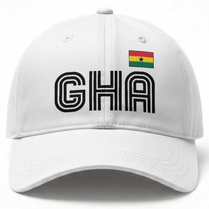 Proud Ghanaian Baseball Cap Minimalist Ghana Typography Design Ghana Flag TS10 Print Your Wear