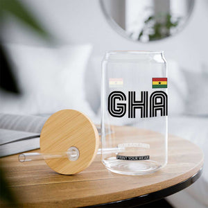 Proud Ghanaian Glass Can Minimalist Ghana Typography Design Ghana Flag TS10 Print Your Wear