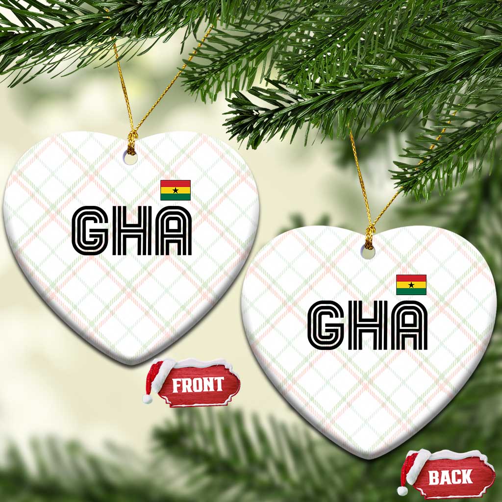 Proud Ghanaian Ceramic Ornament Minimalist Ghana Typography Design Ghana Flag TS10 Print Your Wear