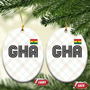 Proud Ghanaian Ceramic Ornament Minimalist Ghana Typography Design Ghana Flag TS10 Print Your Wear