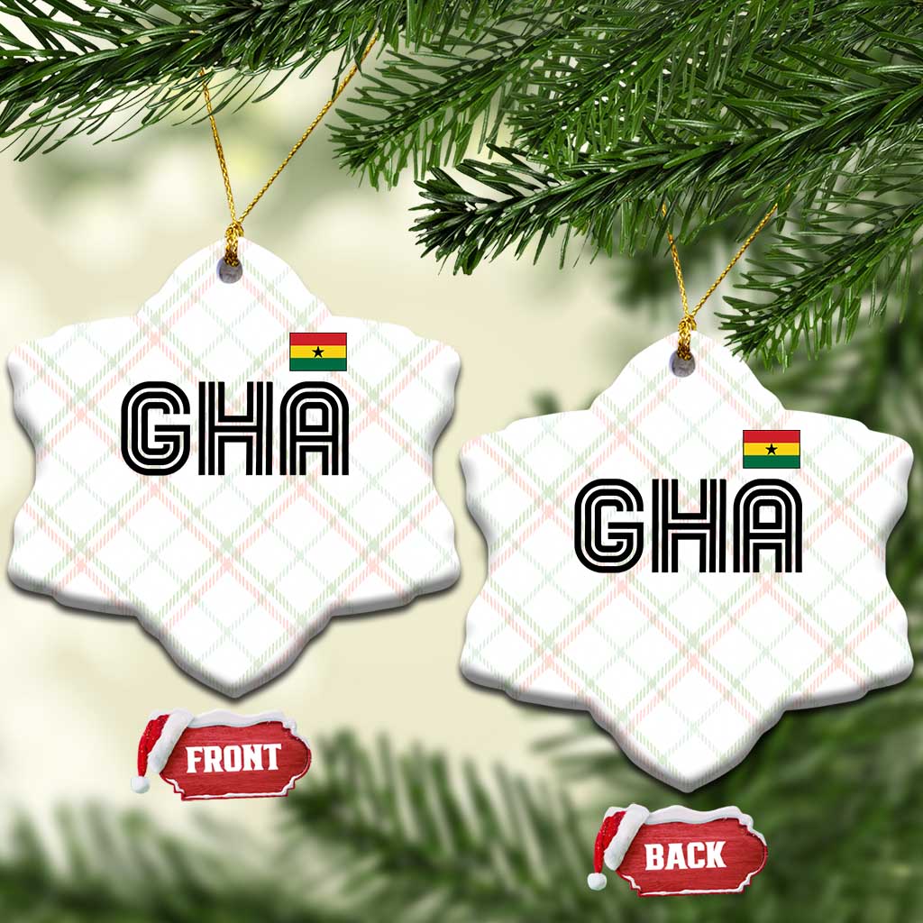 Proud Ghanaian Ceramic Ornament Minimalist Ghana Typography Design Ghana Flag TS10 Print Your Wear