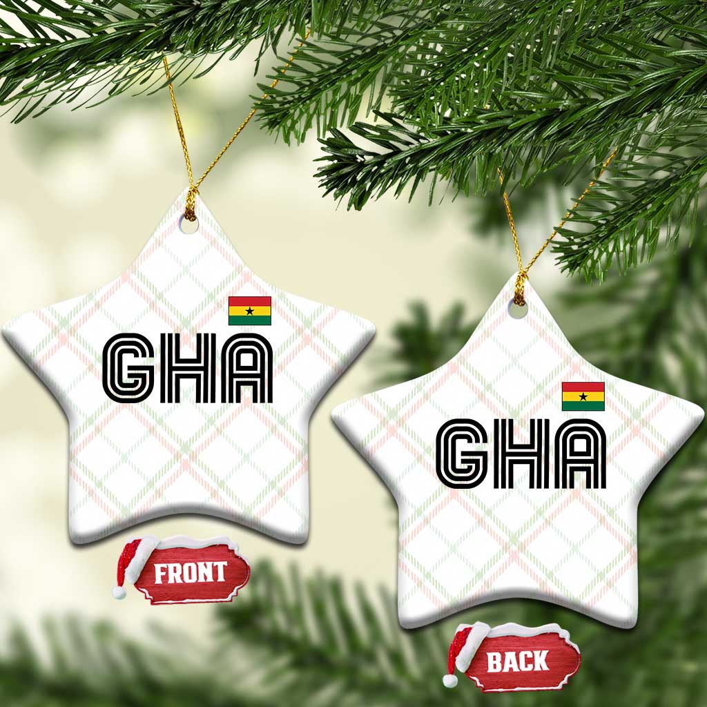 Proud Ghanaian Ceramic Ornament Minimalist Ghana Typography Design Ghana Flag TS10 Print Your Wear