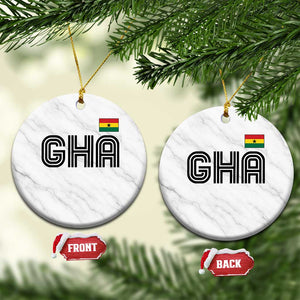 Proud Ghanaian Ceramic Ornament Minimalist Ghana Typography Design Ghana Flag TS10 1pc White Marble Print Your Wear