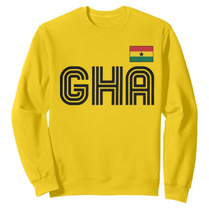 Proud Ghanaian Sweatshirt Minimalist Ghana Typography Design Ghana Flag TS10 Daisy Print Your Wear