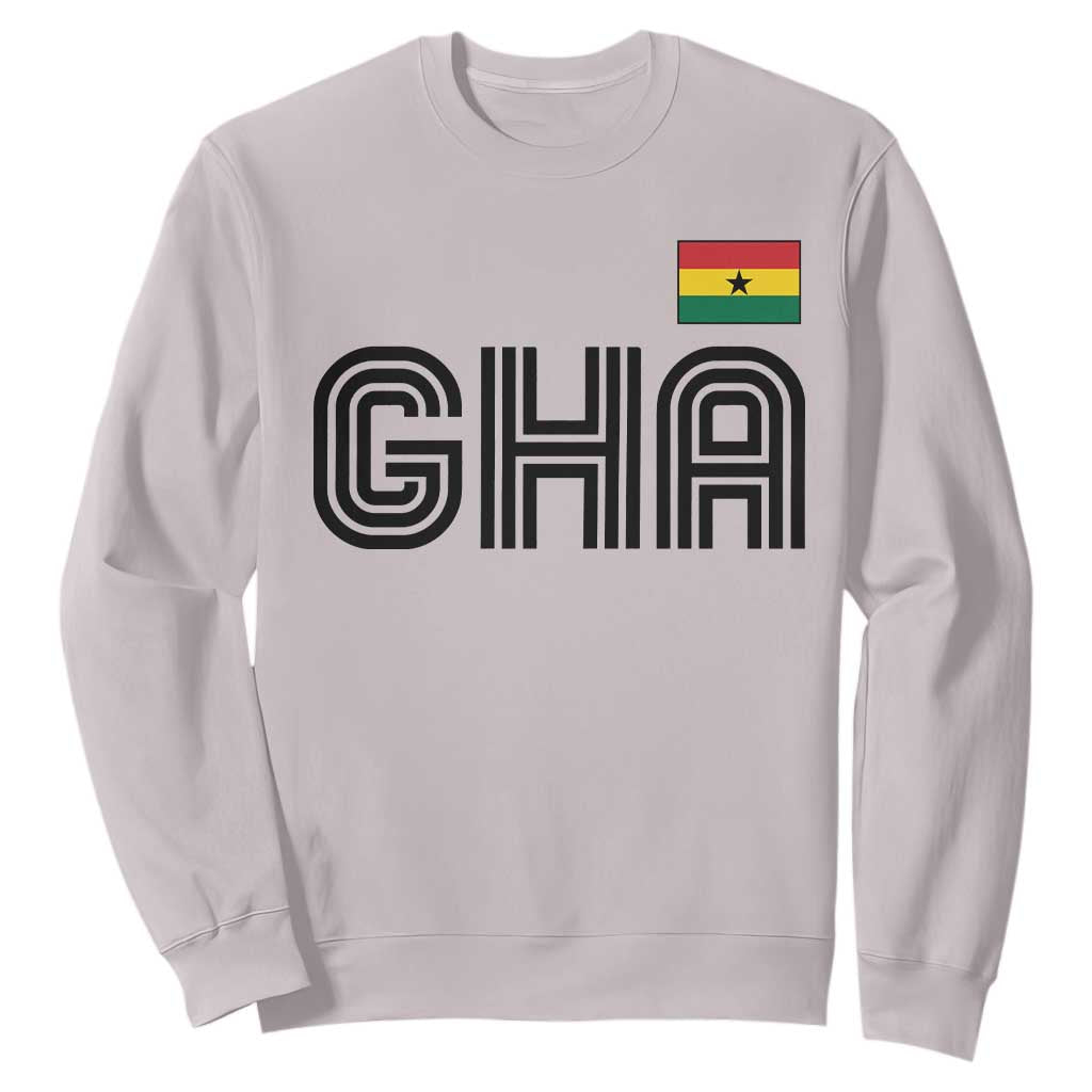 Proud Ghanaian Sweatshirt Minimalist Ghana Typography Design Ghana Flag TS10 Ice Gray Print Your Wear