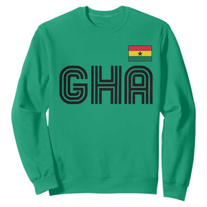 Proud Ghanaian Sweatshirt Minimalist Ghana Typography Design Ghana Flag TS10 Irish Green Print Your Wear