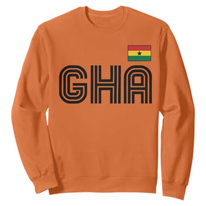 Proud Ghanaian Sweatshirt Minimalist Ghana Typography Design Ghana Flag TS10 Orange Print Your Wear