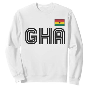 Proud Ghanaian Sweatshirt Minimalist Ghana Typography Design Ghana Flag TS10 White Print Your Wear