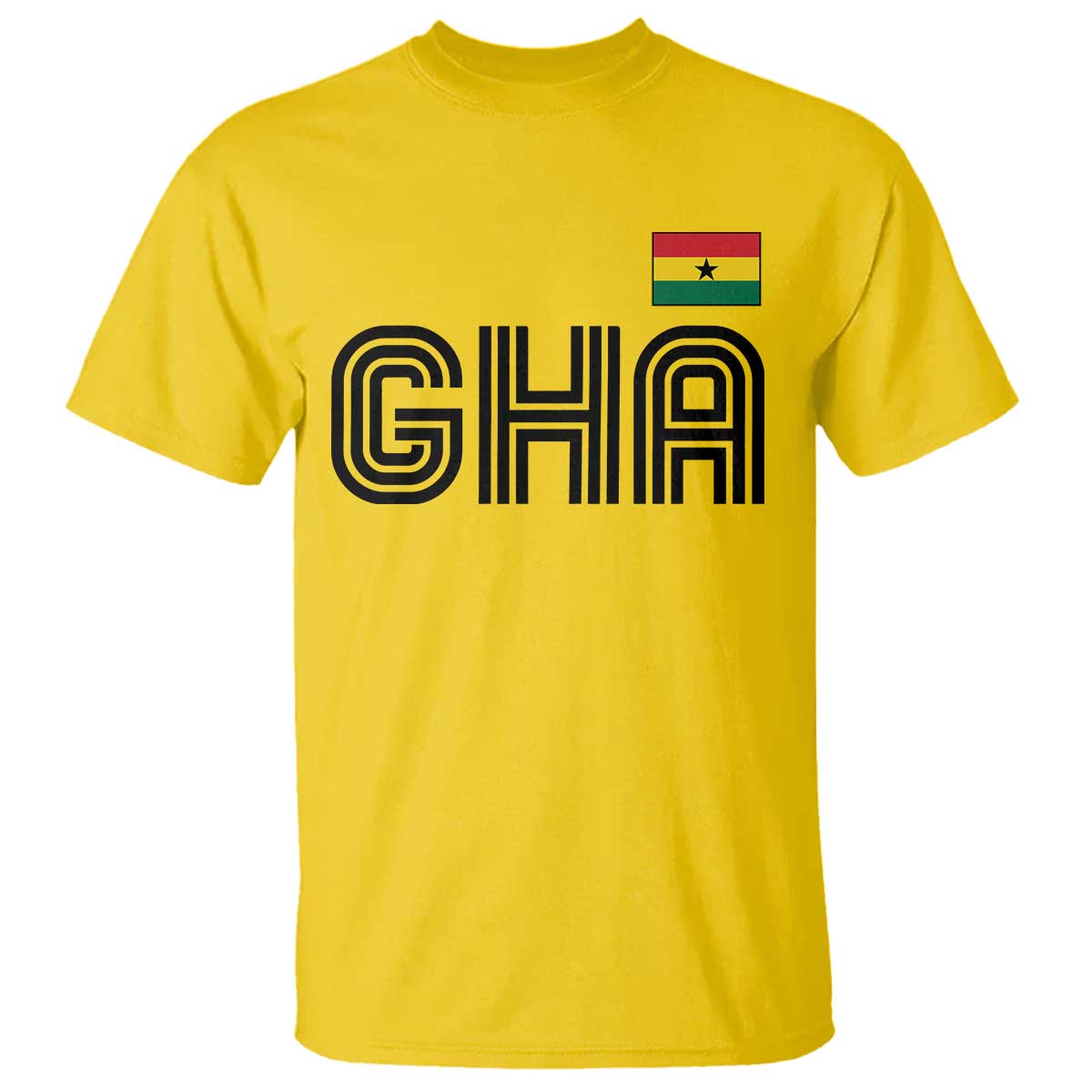 Proud Ghanaian T Shirt Minimalist Ghana Typography Design Ghana Flag TS10 Daisy Print Your Wear