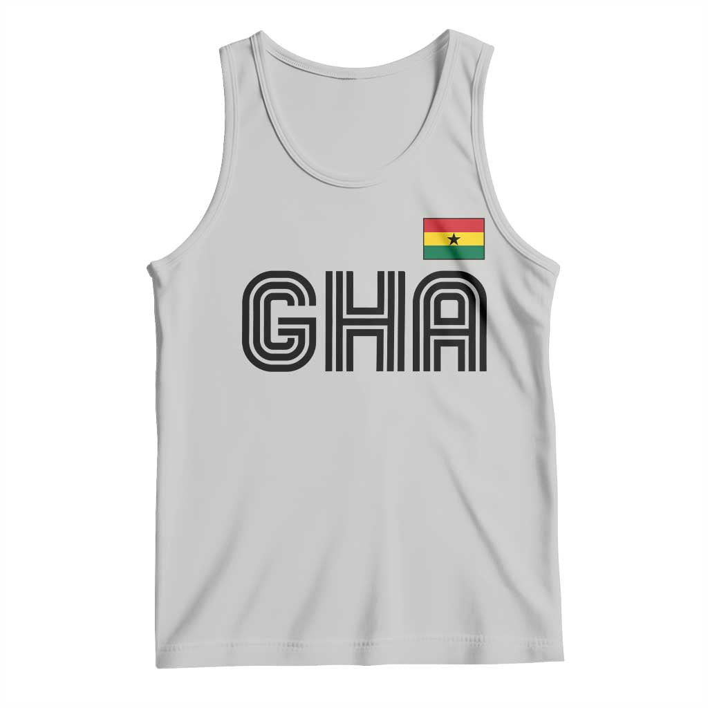 Proud Ghanaian Tank Top Minimalist Ghana Typography Design Ghana Flag TS10 Ash Print Your Wear