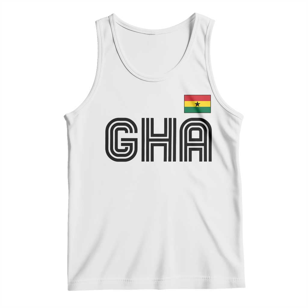 Proud Ghanaian Tank Top Minimalist Ghana Typography Design Ghana Flag TS10 White Print Your Wear