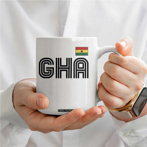 Proud Ghanaian Coffee Mug Minimalist Ghana Typography Design Ghana Flag TS10 Print Your Wear