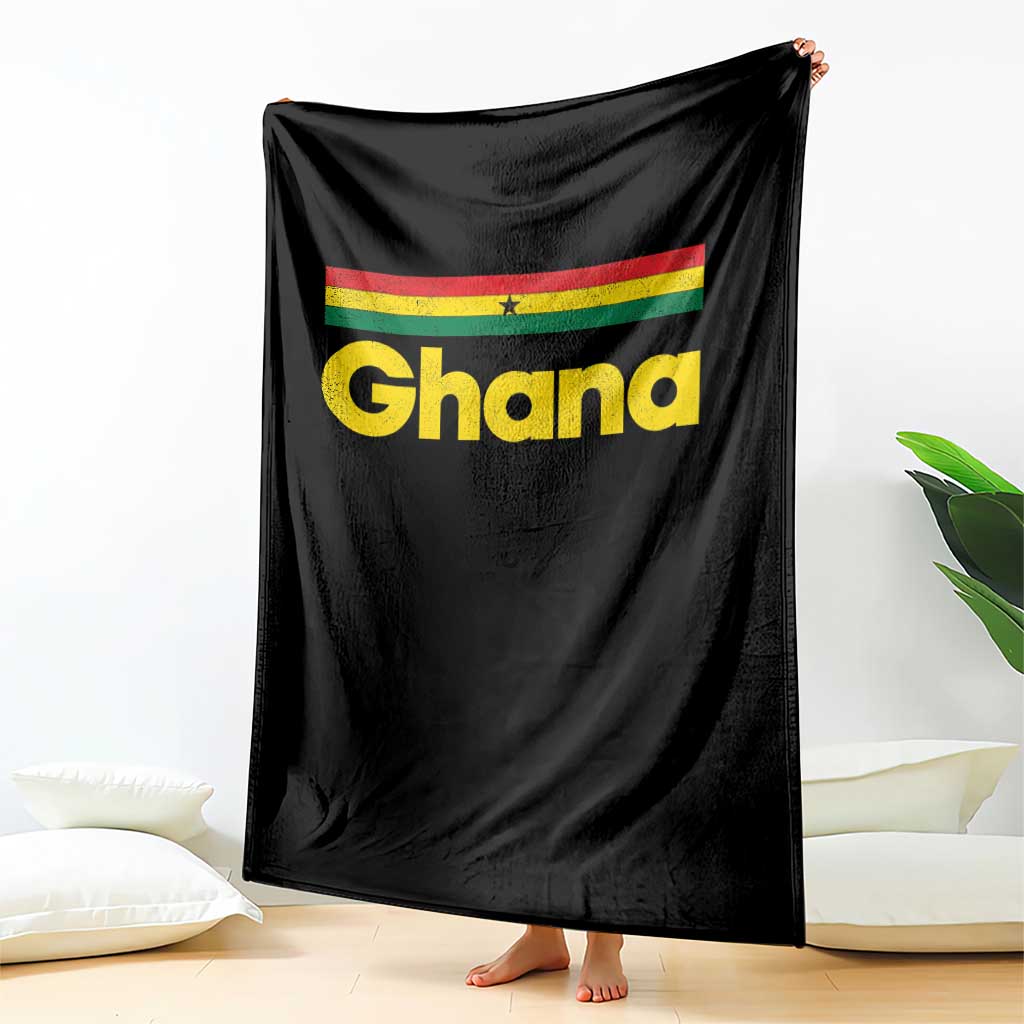 Vintage Ghana Flag Throw Blanket Proud Ghanaian Heritage African Pride TS10 Print Your Wear