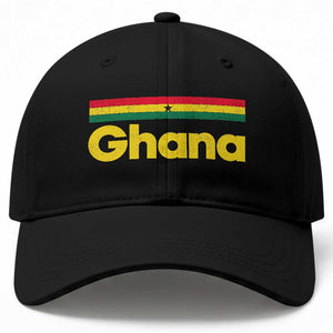 Vintage Ghana Flag Baseball Cap Proud Ghanaian Heritage African Pride TS10 Print Your Wear