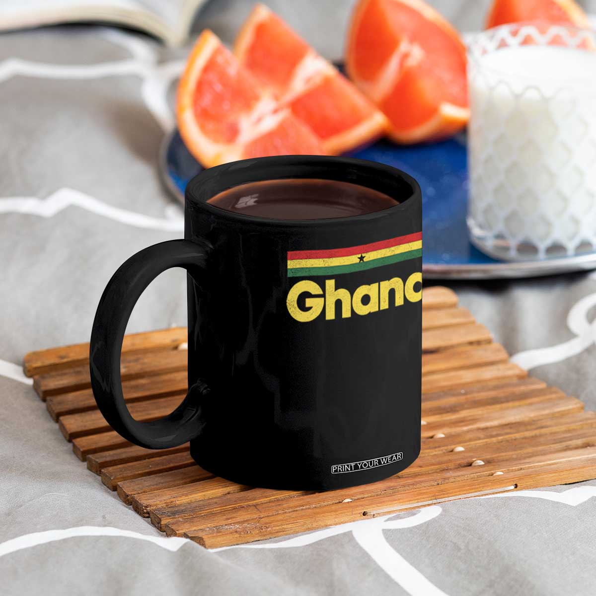 Vintage Ghana Flag Coffee Mug Proud Ghanaian Heritage African Pride TS10 Print Your Wear