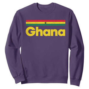 Vintage Ghana Flag Sweatshirt Proud Ghanaian Heritage African Pride TS10 Purple Print Your Wear