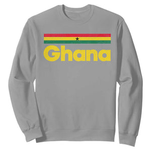Vintage Ghana Flag Sweatshirt Proud Ghanaian Heritage African Pride TS10 Sport Gray Print Your Wear