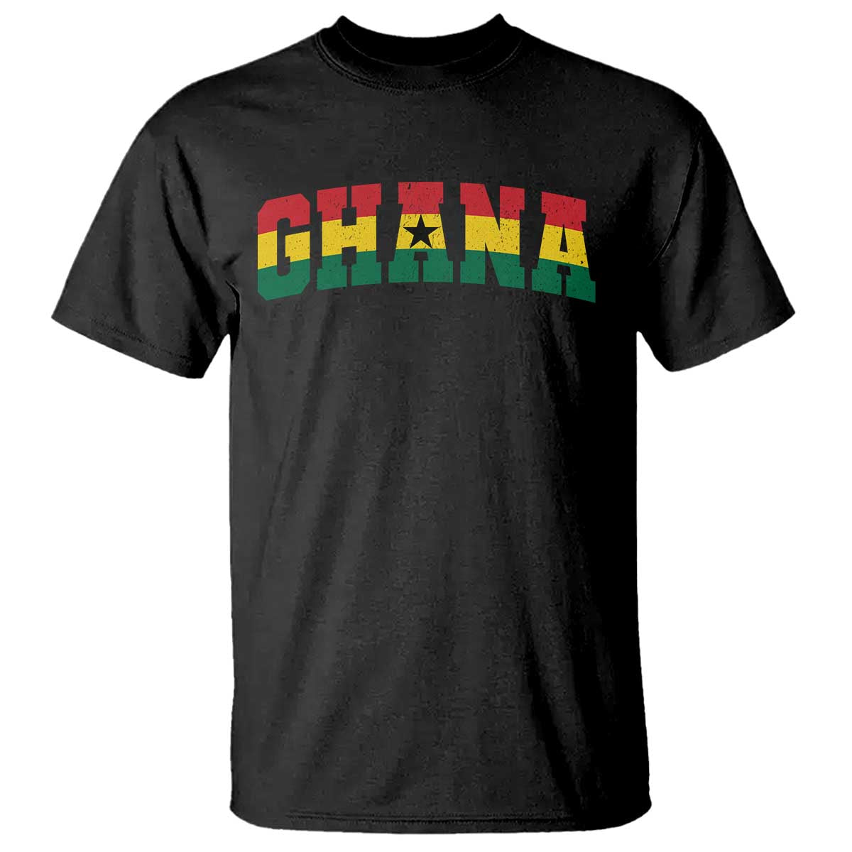 Vintage Ghana Flag Varsity T Shirt Classic Ghanaian Pride Heritage Graphic TS10 Black Print Your Wear