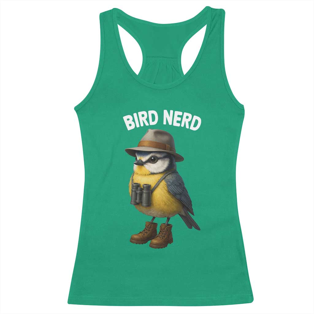 Bird Nerd Racerback Tank Top Funny Birding Bird Lover Watcher Twitcher TS10 Irish Green Print Your Wear