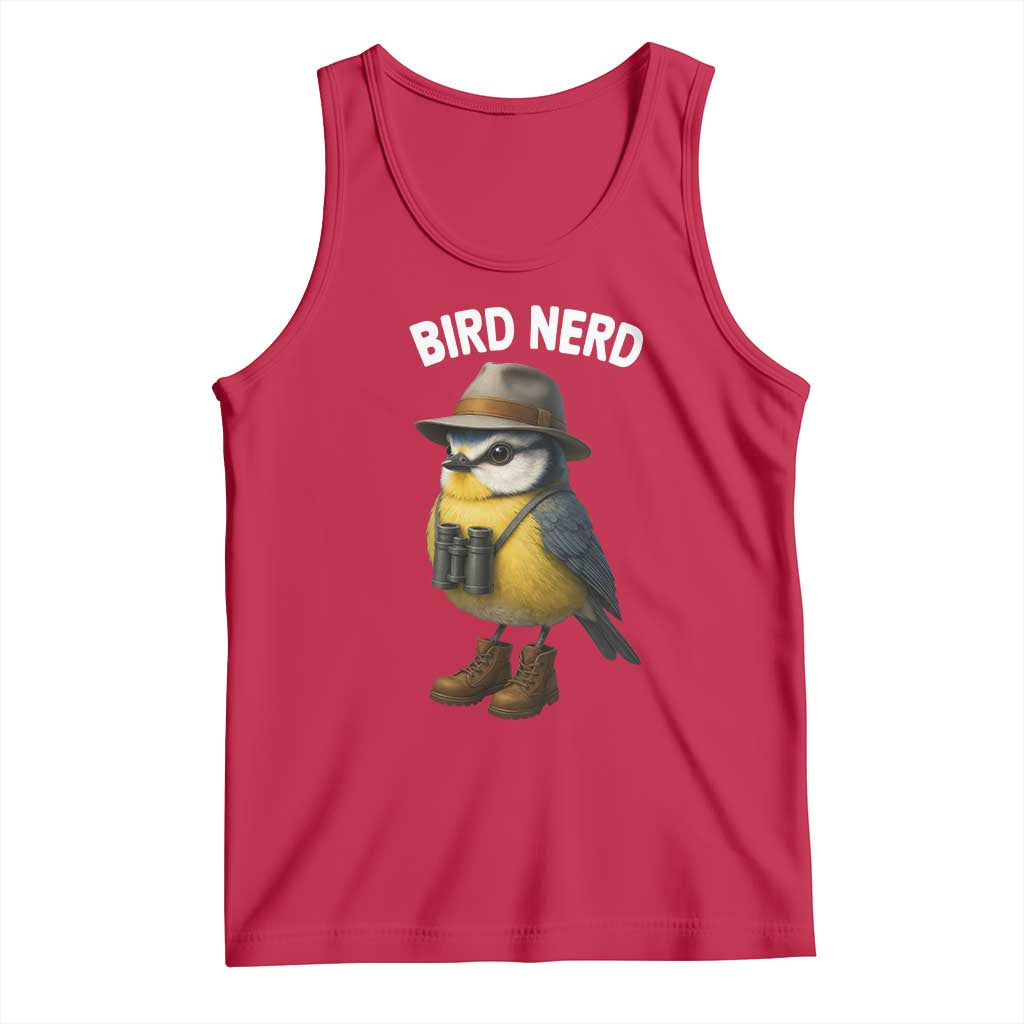 Bird Nerd Tank Top Funny Birding Bird Lover Watcher Twitcher TS10 Red Print Your Wear