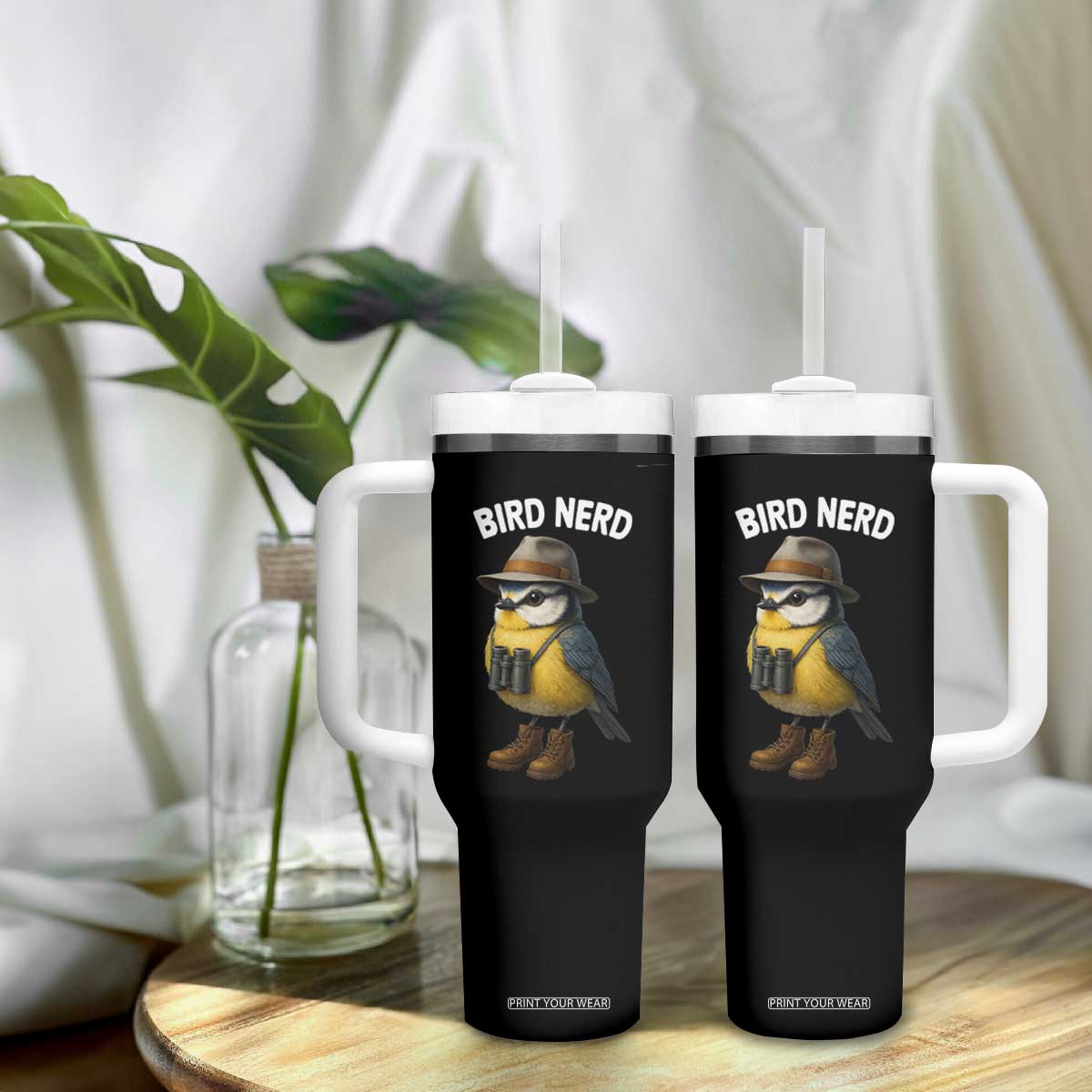 Bird Nerd Tumbler With Handle Funny Birding Bird Lover Watcher Twitcher TS10 Print Your Wear
