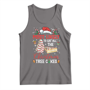 Funny Christmas Squad Tank Top Most Likely To Eat All The Christmas Tree Cakes TS10 Deep Heather Print Your Wear