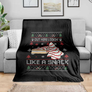 Debbies Christmas Tree Cake Throw Blanket Out Here Lookin Like A Snack TS10 Print Your Wear