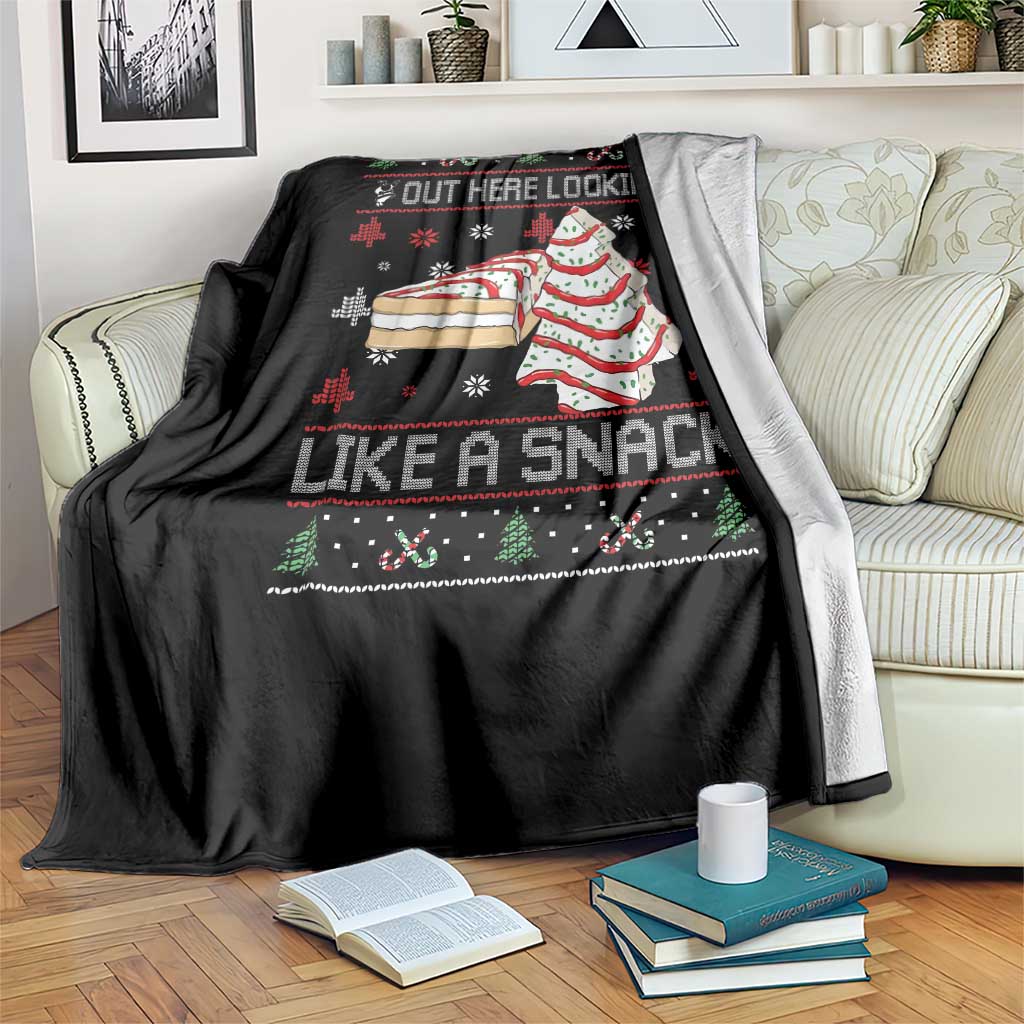Debbies Christmas Tree Cake Throw Blanket Out Here Lookin Like A Snack TS10 Print Your Wear