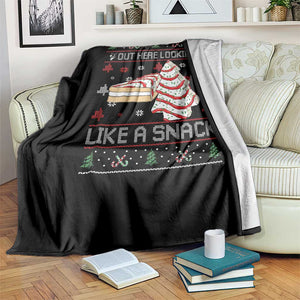 Debbies Christmas Tree Cake Throw Blanket Out Here Lookin Like A Snack TS10 Print Your Wear